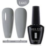 Qfdian  15ml UV Gel Nail Polish Semi Permanent Gel Varnish Enamel Brown Nail Gel Design Red Nails Art Nude Color Glitter Manicure
