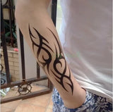 Qfdian  Waterproof Temporary Tattoo Sticker large rhombus square totem line tattoo flame tatto stickers flash tatoo fake tattoos for men