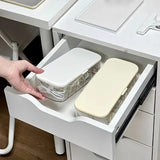 Qfdian  Double Layer Transparent Data Cable Organizer Boxes Home Office Desktop Charger Storage Box Double Layer Adjustable Compartment