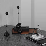 Qfdian  3pcs Metal Candle Holder Set Suitable Romantic Table Candlelight Dinner Perfect Wedding Decorations Home Decoration Accessories