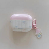 Qfdian Korea lovely pink bow soft silicone case for airpods 4 new fashion girl earphone accessories for airpods 1/2/3 pro 2 coque cases