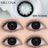 Qfdian 0-800 Degree sLenses ColorLenses Purple Colored Lenses Big Diameter Black Lenses Blue Color Contact Lenses for Eyes