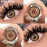 Qfdian  1pair IKEREL Color Contact Lenses for Eyes Blue/Brown/Gray/Green Softlens Natural Eye Contacts Yearly Cosmetics Pupils