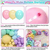 Qfdian  123-Piece Unicorn-Themed Party Decoration Set, Including Macaron-Style Latex Balloons, Suitable for Wedding Decorations, Anniversary Celebrations, and Birthday Party Arrangements, Including a Happy Birthday Banner
