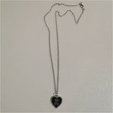 Qfdian  Kpop Vintage Goth Punk Heart Pendant Chain Pearl Metal Necklace For Women Collares Aesthetic Grunge EMO Jewelry Y2K Accessories