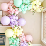 Qfdian  Pastel Balloons Garland Kit Macaron Latex Balloon Arch Easter 1st Birthday Party Decor Baby Shower Wedding Globos Set Decoration