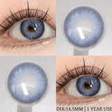 Qfdian NEW 1Pair Natural Colored Contact Lenses For Eyes Beauty pupillents Grey Pupils Brown Contacts New Cosmetic Eyes Makeup