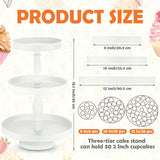 Qfdian  3 Tier Serving Tray, Metal Cupcake Stand For 50 Cupcakes,  Display Holders For Anniversary Birthday Wedding Halloween, Christmas