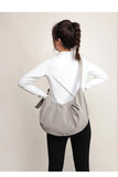Qfdian High-capacity Solid Simple Shoulder Bags Men Women Nylon Casual Travel Hobo Bag Y2k Aesthetic Vintage Casual Handbags Crossbody