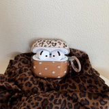 Qfdian  Autumn and winter niche brown leopard print polka dots are suitable for airpods4 protective case airpodspro3 generation