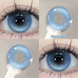 Qfdian  2pcs/pair Beauty Purple Contact Lenses for Eyes Myopia Colored Contact Lenses Natural Blue Lens Fashion Cosplay Pupils
