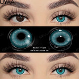 Qfdian  Cosplay Lenses Makeup Colored Pupil White Lenses Hallowen Contact Lenses Cosmetics Eye Contacts Black Lens Women Cosplay