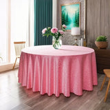Qfdian  Thickened Circular Tablecloth for Hotel Restaurants Suitable for Parties European Jacquard Solid Color Durable Tablecloth Pad