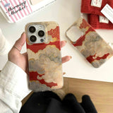 Qfdian Neo-Chinese stlye gllacier fundas for iphone 15pro 16promax 14 13 15 pro max 16 13pro 14promax good luck cloud phone case