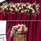 Qfdian 25PCS Hydrangea Artificial Flowers  Silk Hydrangea Heads Flowers for DIY Wedding Centerpiece Home Party Decoration