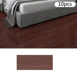 Qfdian  10Pcs 40x15cm PVC Floor Stickers Self-adhesive  Waterproof Thickened Wood Grain Floor  Foam  Living Room