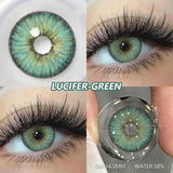 Qfdian  2pcs Blue Green Contact Lenses Yearly New Colored Lens Brown Natural Cosmetic Gray Big Eyes Korean Student Beauty Pupil