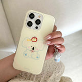 Qfdian Lovely Cartoon Koala 3D Chain Phone Case For Iphone 16ProMax 15ProMax 13 14 15 16 Pro Max Cover Protect Fundas