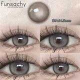 Qfdian  1Pair Natural Brown Contact Lenses for Eyes Colored Lenses Gray Pupils Big Eye Lenses Fashion Beauty Contacts Yearly