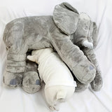 Qfdian 40cm Soft Elephant Plush Toys Cute Elephant Baby Sleeping Pillow Stuffed Animals Best Gifts For Kids Birthday Room Decoration