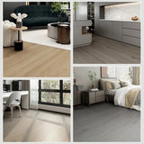 Qfdian  1PC 118.11x15.75inch Wood Grain Texture Self-adhesive Flooring Sticker Thick PVC Wallpaper Renovation Repair for Bedroom Cabinet