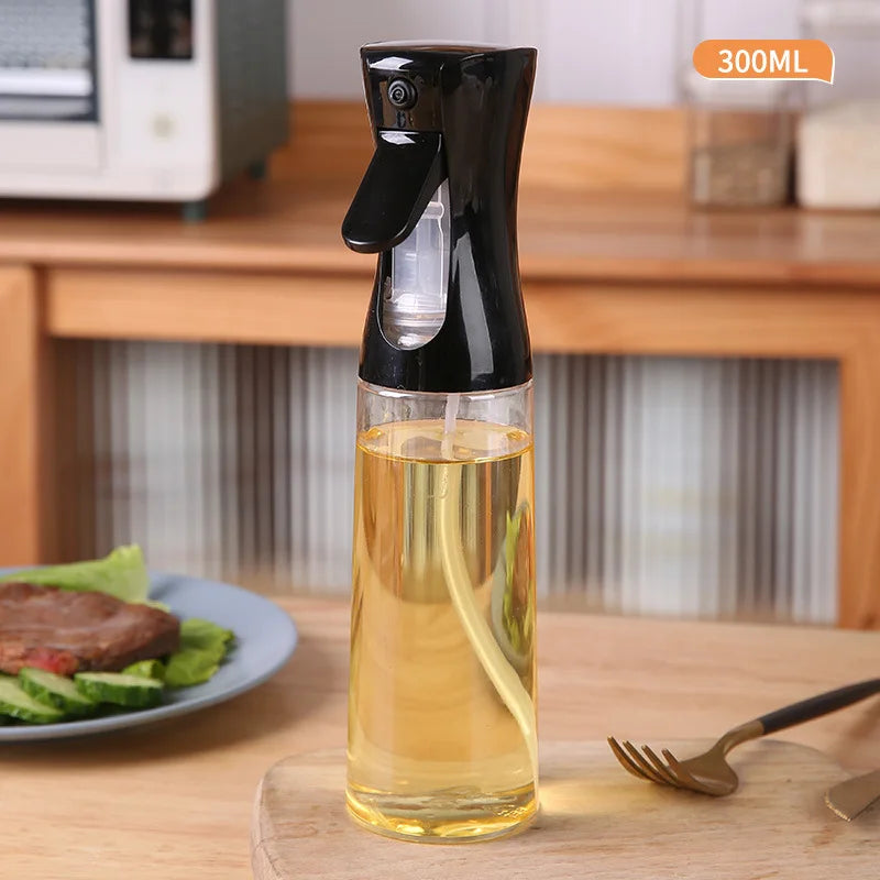 Qfdian Oil Spray Bottle For Cooking Kitchen Olive Oil Sprayer For Camping BBQ Baking Vinegar Soy Sauce 200ml 300ml  Kitchen Accessories