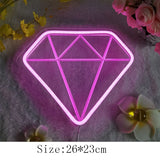 Qfdian  Led Neon Sign Crown Decorations Holiday Party Wedding Decoration Room Night Light Home Wall Bar Baby Girls Friends Birthday Gift
