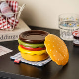 Qfdian  Hamburger-Shaped Ceramic Sauce Dish Creative Multi-Purpose Snack Stackable Plate Afternoon Tea Birthday Gift Food-grade Glaze