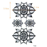 Qfdian  Black Rose  Flower Waterproof Temporary Tattoos Men ECG Body Art Bird Fake Tatoo Sleeves Crown Flash Tattoo Stickers
