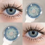 Qfdian 1 pair Colorcon Contact Lenses for Eyes Black Lenses Beautiful Cosmetic Pupil Blue Lenses Big Eyes Contacts Lens Yearly