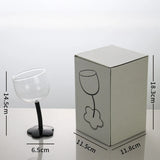 Qfdian  Vintage Glass Cups Home Christmas Party Drinkware Cute Flower with Tilted Head Goblet Romantic Champagne Glass Kitchenware Gifts