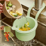 Qfdian  ‌Sink Filter Basket Wall-mounted Sink Draining Basket Household Detachable Kitchen Food Residue Filter Kitchens Accessories
