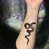 Qfdian  Snake Tattoo Sticker Waterproof Temporary Tattoo for Women Minimalist Design Body Art