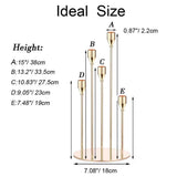 Qfdian  5 Heads/Single Head Set/Metal Candle Holders Candle Holders Wedding Table Centerpieces Standing Candle Holders Candle Holders Ho