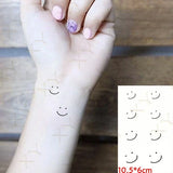 Qfdian  Waterproof Temporary Tattoo Sticker Black Hand Drawn Heart Design Body Art Fake Tatto Flash Tatoo Finger Wrist Ankle Female