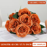 Qfdian  9 Heads Artificial Flower Silk Rose white Eucalyptus leaves Peony Bouquet Fake Flower for Wedding Table Party Vase Home Decor