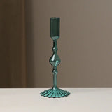 Qfdian  Retro Glass Candle Holder Wedding Supplies Candlelight Dinner Candlestick Props Ornament High Footed Candlestick Home Decoration