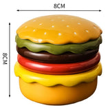 Qfdian  Hamburger-Shaped Ceramic Sauce Dish Creative Multi-Purpose Snack Stackable Plate Afternoon Tea Birthday Gift Food-grade Glaze