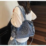 Qfdian Tote shoulder bag, frosted bag, commuter bag, women's retro, simple, large capacity, wear-resistant