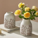 Qfdian  Countryside Style Ceramic Small Vase Lavender Water Nourishing Vase Living Room Table Decoration and Accessories Home Decoration