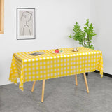 Qfdian  1/2/3pcs Disposable Red Gingham Plaid Table Cloths for Parties, Rectangle Party Table Cover for Picnic Farm Birthday Wedding,