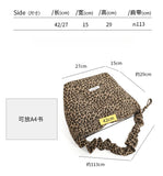 Qfdian Grunge Harajuku Leopard Shoulder Bags Luxury Design All Match Crossbody Bag Trend Casual Vintage Ins Women's Handbags Streetwear