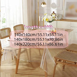 Qfdian  1pc Practical PVC Tablecloth Oil Proof European Style Desk Mat Transparent Rectangular/Square Table Runner Coffee Table ﻿