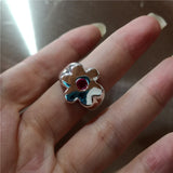 Qfdian Korean Fashion Cute Heart apple Star Geometric Open Metal Ring For Women Y2K Gothic Creative Charm Grunge Jewelry Accessories