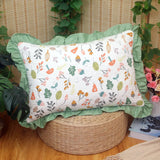 Qfdian  New Cotton Plain Pillowcase Soft and Skin Friendly Fashionable Countryside Style Quilted Fabric Pillowcase Printed Cushion Cover