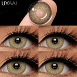 Qfdian  Color Contact Beauty Green Contact Lenses for Eyes Natural Lenses Blue Contacts for Women Eyes Makeup Gray/Brown Fashion