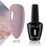 Qfdian  15ml 334 Blue Pink Colors Nail Gel Polish Soak Off UV LED Nail Lacquer Varnish Semi Permanent Nail Art Gel For Nail Art