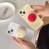 Qfdian 4 Colors simple summer magnetic phone case for iphone 14pro 14 13 15promax 13promax 15 12 pro max stand holder circle shell