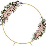Qfdian  Metal Balloon Arch Support Kit Outdoor Wedding Arch Circle Backdrop Decoration Birthday Party DIY Decor Stand Flower Decoration
