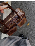 Qfdian Streetwear Fashion Women Purses and Handbags Office Lady Vintage All Match Shoulder Bags 2025 Casual Y2k Aesthetic Underarm Bag